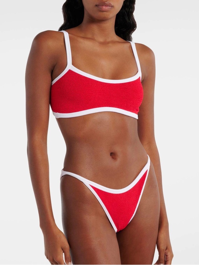 Hunza G Tyler Bikini Set In Red And White